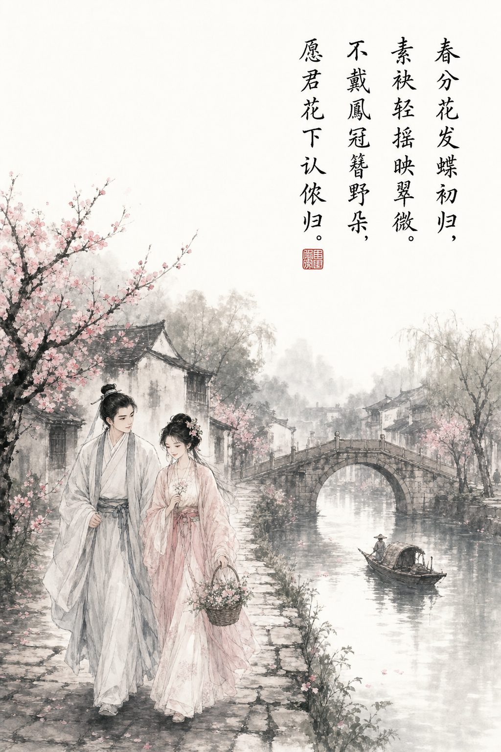 春分戏蝶 · 水墨江南